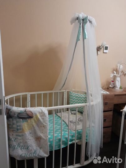 Балдахин, кроватка и пост.белье