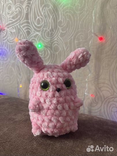 Вязаные игрушки (осьминоги, мопс, заяц, змея)