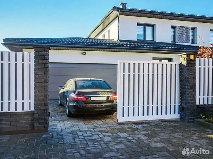 Откатные ворота на дачу 400*200