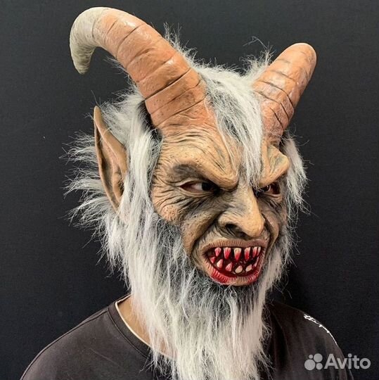 Маска Маскарадная Сатир Черт Демон Рогатый