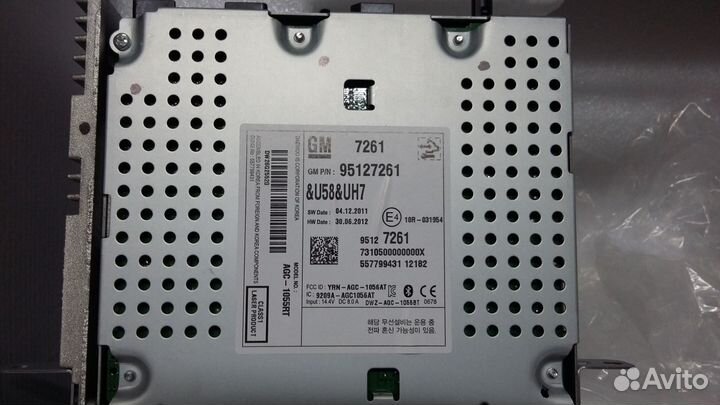 Штатная магнитола Chevrolet Аveo 2012