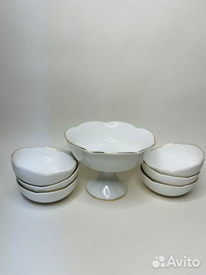 Набор креманка и 6 розеток