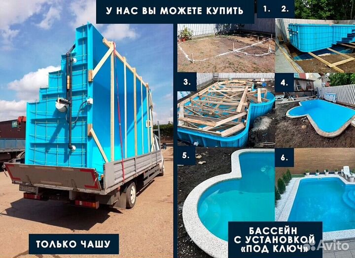 Бассейн полипропиленовый 6x2