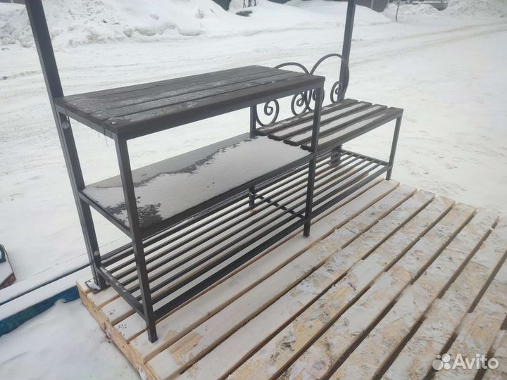 Мангал с печью под казан и крышей