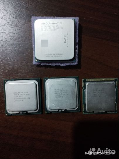 Четыре процессора intel-amd