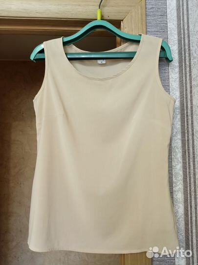 Майка - блуза бежевая 46