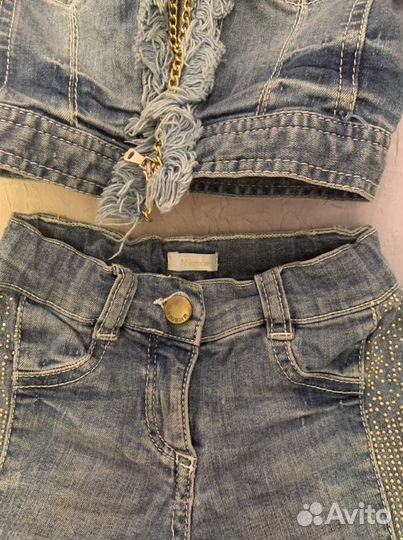 Джинсовый костюм на девочку