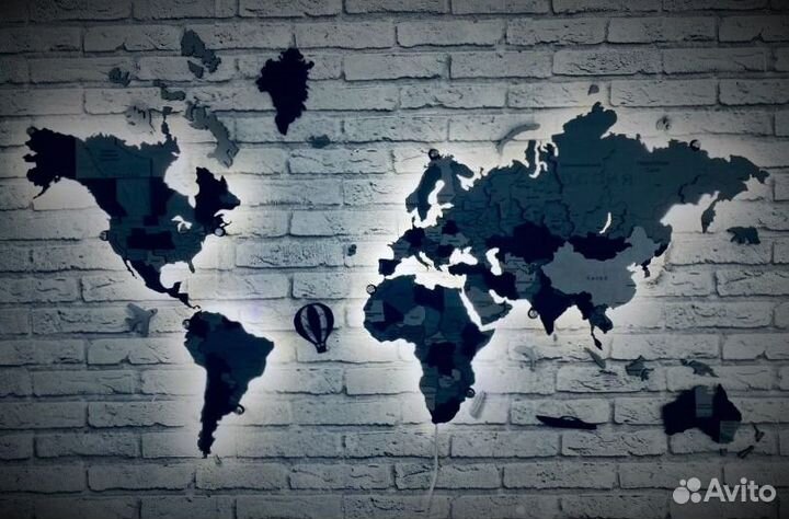 Карта мира на стену