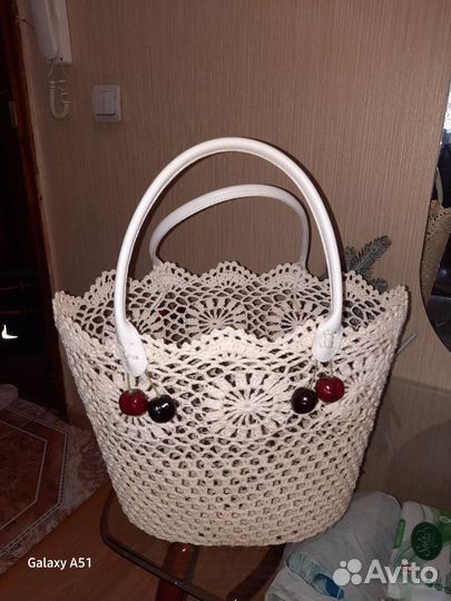 Корзина вязаная