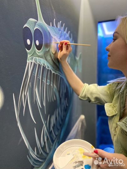 Роспись стен, картины, роспись одежды, портреты