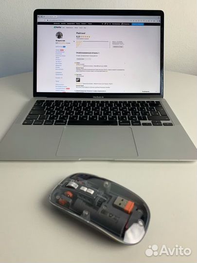 Прозрачная беспроводная мышь для пк и ноутбука