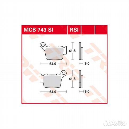 Тормозные колодки TRW MCB743Si G450 EXC400 530