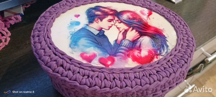 Шкатулка из трикотажа