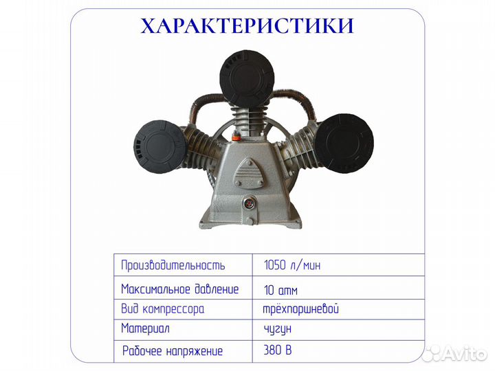 Головка компрессора LB75/w-3080 энергоресурс 380В