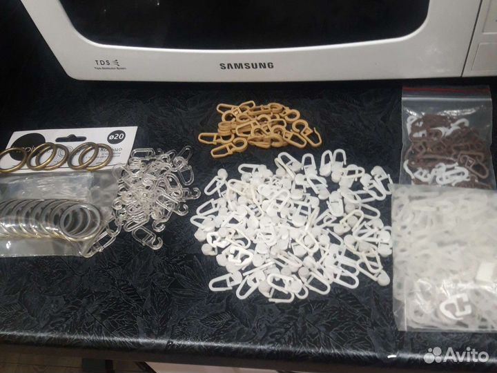 Кольца для карниза и крючки