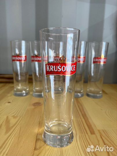 Пивной бокал krusovice 0.5, 0.3