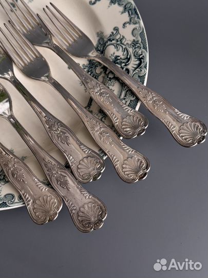 Комплект вилок и ложек франция винтаж серебрение