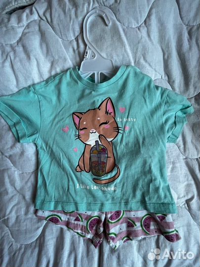 Футболка с шортами для девочки 80 размер