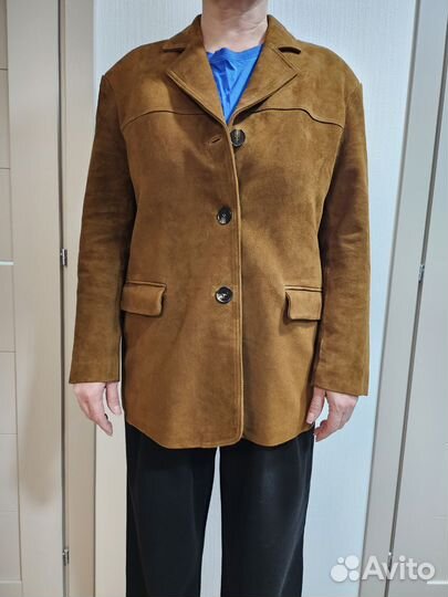 Натуральный замшевый женский пиджак