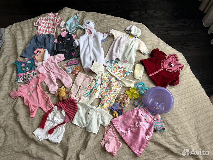 Кукла беби борн + одежда для нее