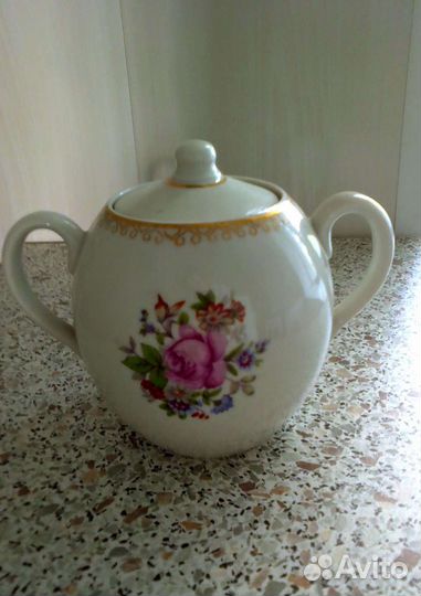 Чайник заварочный и сахарница Песочное СССР