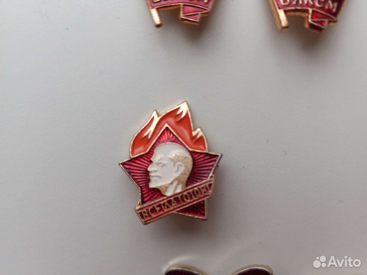 Значки СССР октябрёнок пионер влксм Ленин