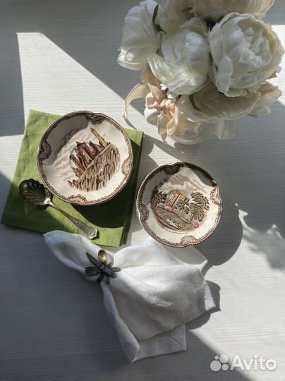 Блюдца, розетка, варенница, Англия, Винтаж