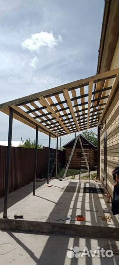 Рама с крышей на балкон