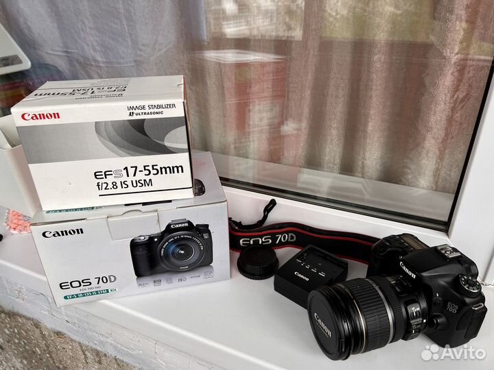 Продам фотоаппарат Canon 70d+EFs 17-55 f2.8