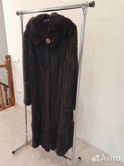 Шуба норковая с капюшоном
