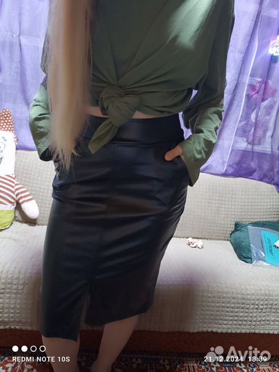 Кожаная юбка