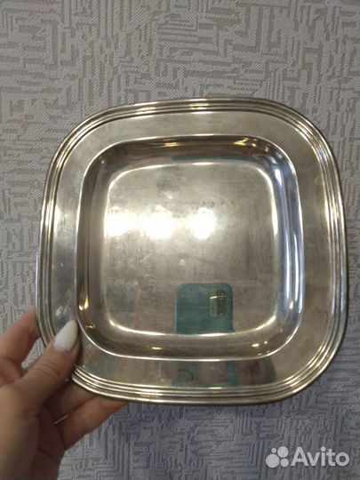 Поднос посеребряный винтаж