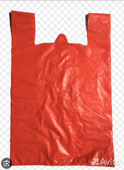 Пакет майка красный