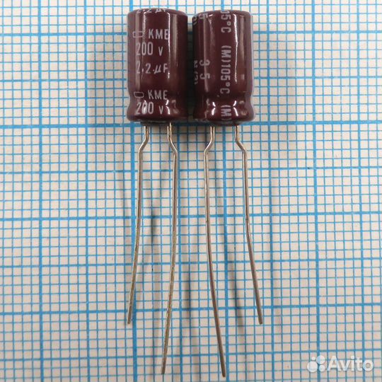 2.2uF 200v 200v2.2uF 6x11 KME - Электролитический