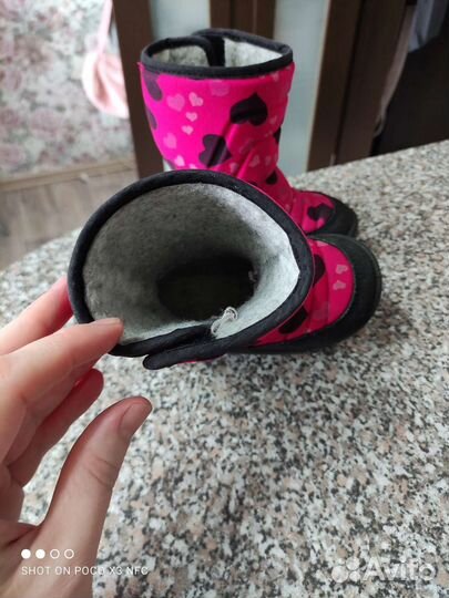 Сапоги зимние на девочку 23 размер бу