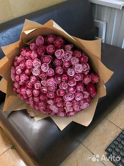 101роза 60см малиновый букет роз