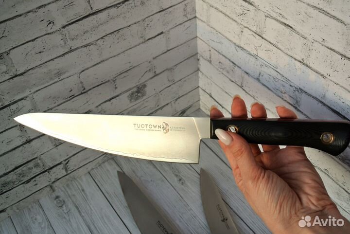 Набор дамасских ножей Шеф