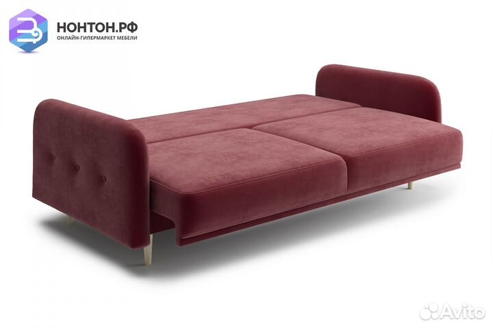 Диван книжка Париж бордовый