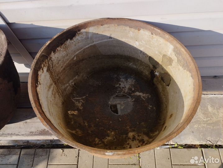 Большой чугунный казан, чугунок СССР, 40л