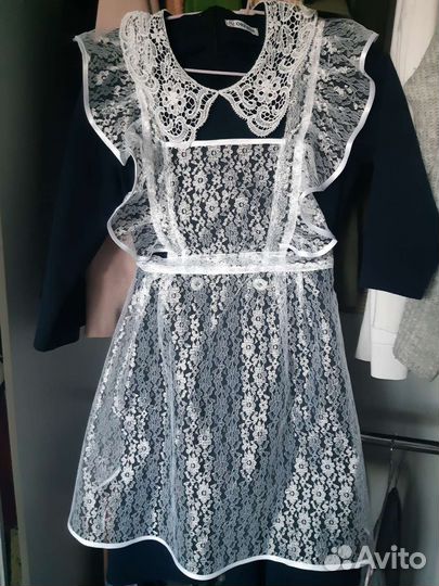 Школьная форма с фартуком для последнего звонка