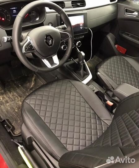 Чехлы экокожа Ромб Renault Arkana от Автопилот