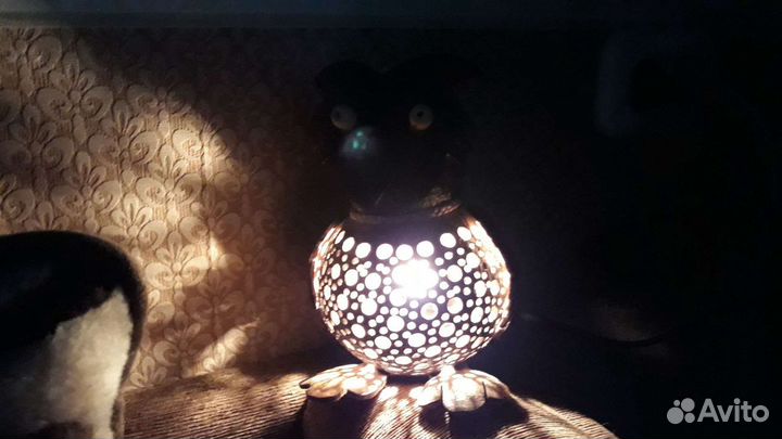 Ночник Сова из кокоса(ручная работа) египет