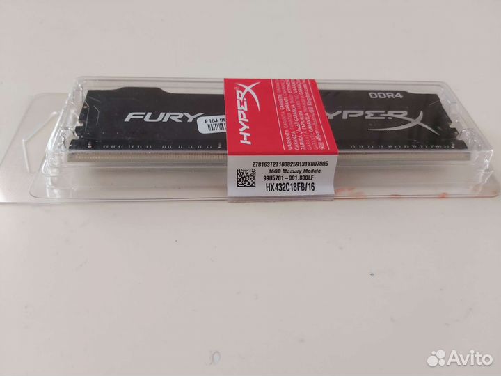 Оперативная память 16гб Kingston hx432c18fb/16