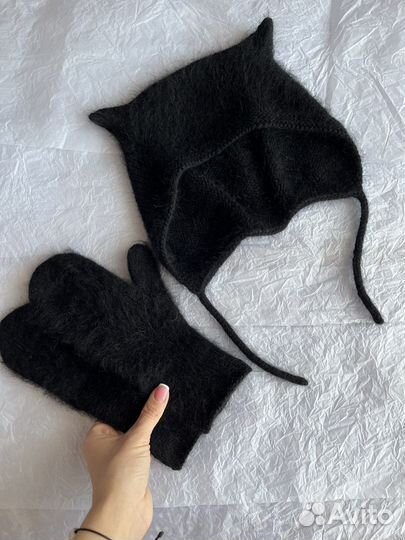 Чепчик с варежками