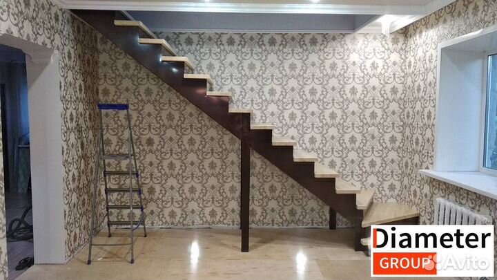 Изготовление металлической лестницы с обшивкой