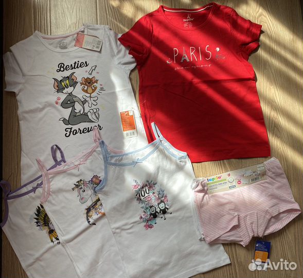Вещи на девочку 110/116 новые пакетом