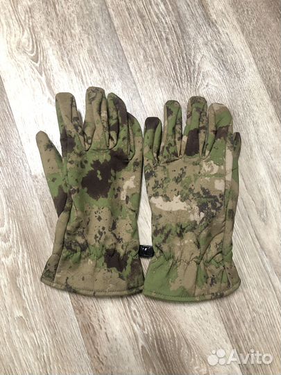 Флисовые перчатки мох