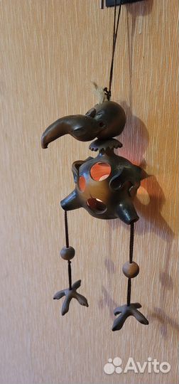 Керамический подсвечник птица