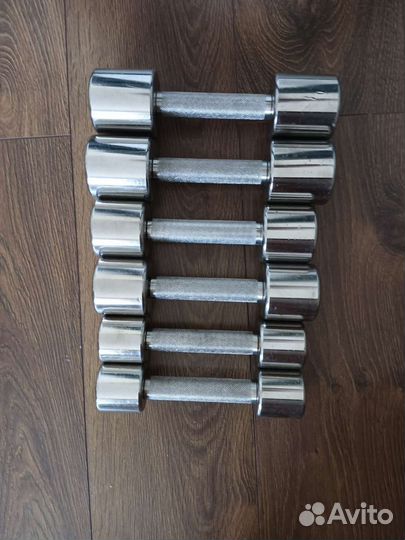 Гантели разборные хромированные MB Barbell