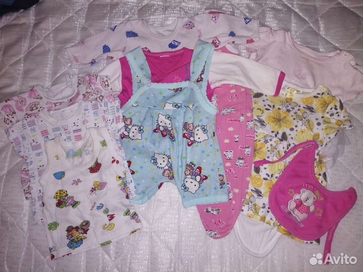 Детские вещи пакетом для девочек 2-6 мес